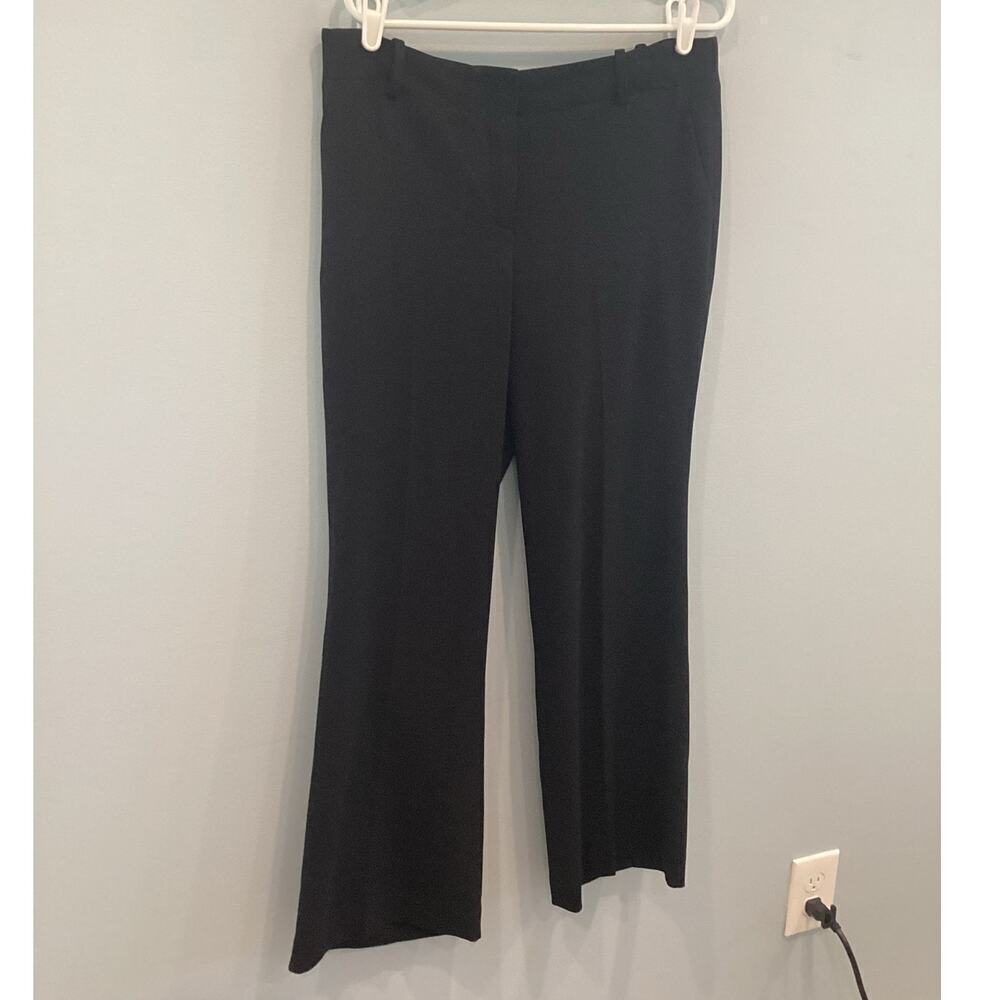 Talbots Womens Signature Wide Leg Pants Size 10 Petites 10P Black Work Career